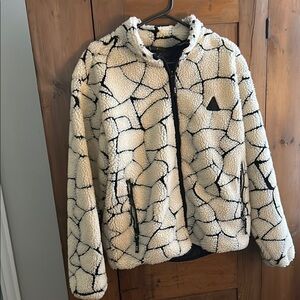 Cozy Cream and Black Sherpa Jacket